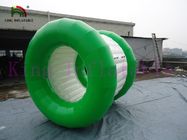 Grüne/weiße PVC-Planen-aufblasbares Wasserball Rollen-Spielzeug für Wasser-Park