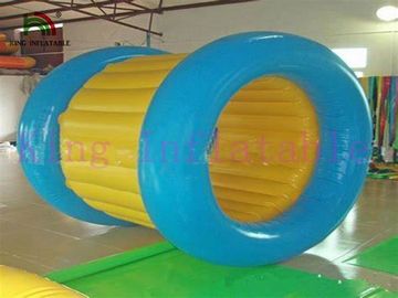 Blaues/Gelb-aufblasbares Wasser-gehendes Ball PVC-Wasser-Rollen-Spielzeug für Wasser-Park