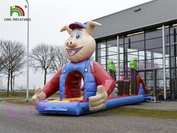 Kundengebundener Entwurf 0.55mm PVC-Planen-aufblasbarer Piggy Hindernislauf für Kinder