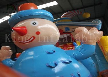 Bunter Clown 0.55mm PVCaufblasbare Handelsschlag-Häuser mit Dia für Kinder