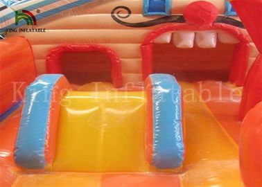 Bunter Clown 0.55mm PVCaufblasbare Handelsschlag-Häuser mit Dia für Kinder