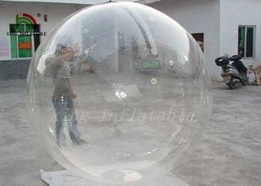 Klarer transparenter PVC 2m aufblasbarer Aqua-Ball Durchmessers/Wasser-Ball mit YKK-Reißverschluss