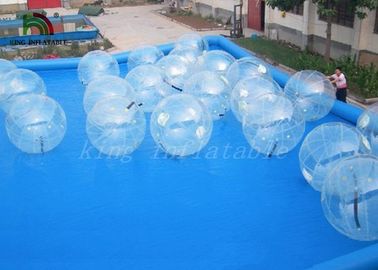Klarer transparenter PVC 2m aufblasbarer Aqua-Ball Durchmessers/Wasser-Ball mit YKK-Reißverschluss