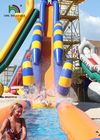 Aufblasbare Wasserrutsche Seahorse-Plato PVCs/Gelb-blaue riesige Wasserrutsche für Mieten