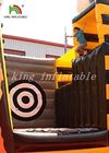 Gelber/Schwarz-aufblasbarer kombinierter Sport-Spielplatz durch PVC-Plane für Kinder