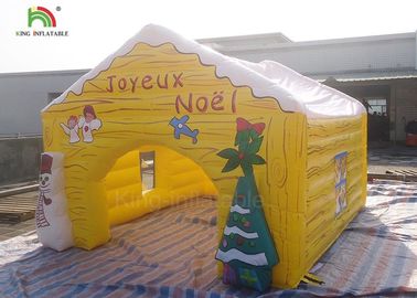 Kundengebundenes Größen-aufblasbares Werbungs-Produkt-Weihnachtshaus Snowma-Zelt