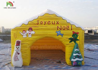 Kundengebundenes Größen-aufblasbares Werbungs-Produkt-Weihnachtshaus Snowma-Zelt