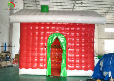 Rotes aufblasbares Weihnachtshaus für Festival-Dekoration eine Jahr-Garantie