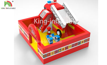 Feuerbekämpfungs-LKW-Thema-aufblasbares springendes Prahler-Schloss für Handelsunterhaltung