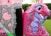 PVC-Rosa-Drache-Karikatur-Prinzessin Combo Inflatable Bounce House mit Dach scherzt Spiel