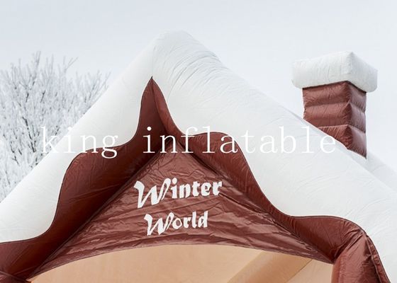 Kommerzielles aufblasbares springendes Schloss des Winter-Weltthema-0.55mm
