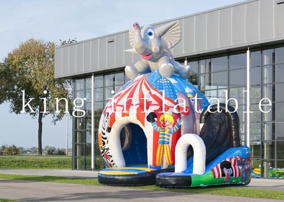 0.55MM PVC-Planen-Zirkus-Elefant-aufblasbare springende Schlösser