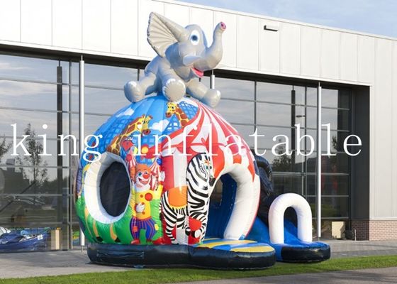 0.55MM PVC-Planen-Zirkus-Elefant-aufblasbare springende Schlösser
