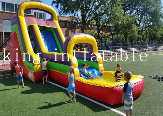 Vierfache nähende Regenbogen-Thema PVC-Wasserrutsche für Kinder