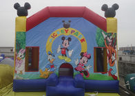0.55mm PVC-Planen-Schloss aufblasbares Mickey-Schlag-Haus mit Dia und Hindernis