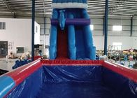 Dauerhaftes PVC-Planendelphinthema aufblasbares Delphin-Pool Dia mit verschiedener Höhe
