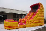 Kundenspezifische Feuer-Eis-Farbaufblasbare Wasserrutsche mit Pool für Kinder/Mietgeschäft