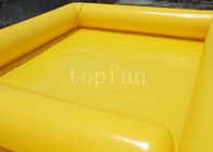 Gelbes quadratisches aufblasbares Wasser-Pools PVC im Freien für Wasser-gehenden Ball