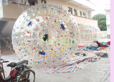 Färben Sie Punkt aufblasbaren Ball Zorb-Ball PVCs Zorbing mit Coloful-D-Klipps