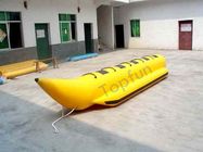 Gelbe Waterproff-Bananen-aufblasbare Fliegen-Fischerboote mit starkes Schutz-Schwarz-Stoßstreifen PVCs