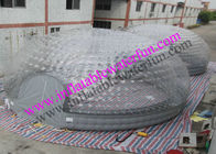 Zwei 8m kombinierten aufblasbares Blasen-Zelt, Ereignis-klares Grau PVC-Hauben-Zelt