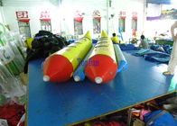 Des Heißluft-geschweißte PVC-Plane aufblasbares Bananen-Boots-Gelb-rote langlebigen Gutes 0.9mm