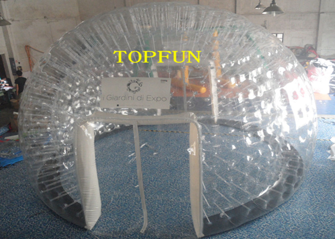 6m Durchmesser 1.0mm aufblasbares klares Blasen-Zelt PVCs mit Doppelschichten