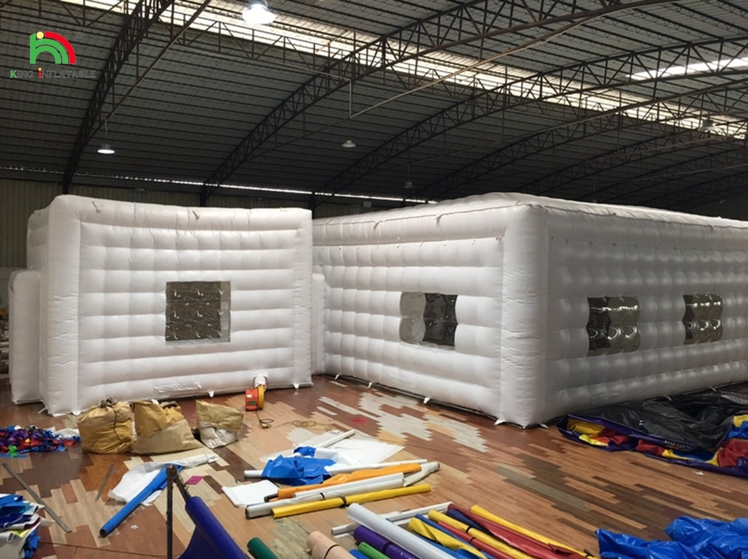 Außen-Weiß-Pvc Aufblasbare Nachtclub Aufblasbare Nachtclub Hochzeitsveranstaltungen Party Cube Zelt zum Verkauf