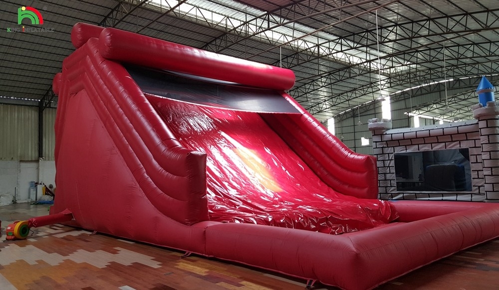 Kommerzielle aufblasbare Wasserrutschen für den Außenbereich aufblasbare Wasserrutsche für den Spielplatz PVC aufblasbare große Sprungrutsche