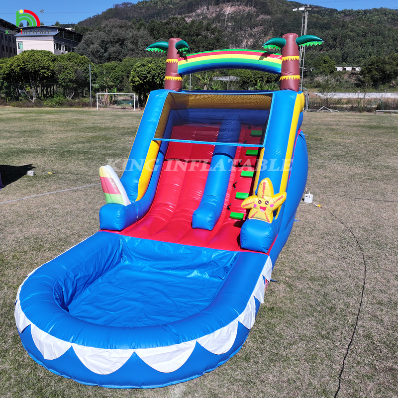 Wasserrutsche kommerzielle PVC aufblasbare Wasserrutsche für Kinder aufblasbare Rutsche mit Pool nass trockene Rutsche Erwachsene