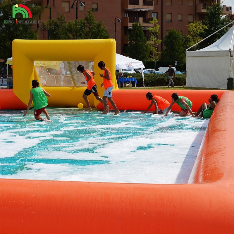 Fabrik maßgeschneiderte PVC aufblasbare Fußballspielplatz aufblasbare Fußballspielplatz für Outdoor Sport Spiel