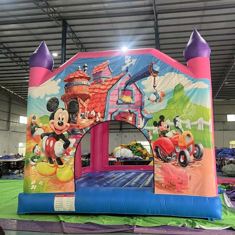 Kommerzielles aufblasbares Schieberhaus Mickey Mouse aufblasbarer Sprung Schieberad Schieberad für Erwachsene