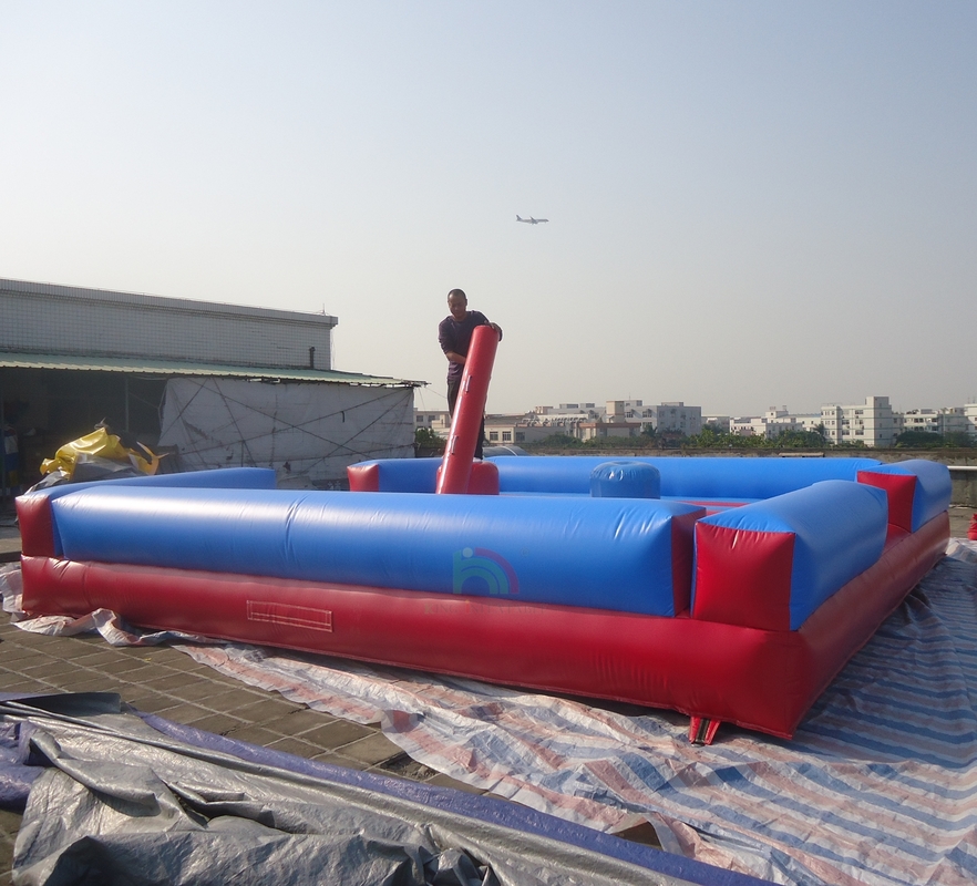 Hochwertiges PVC aufblasbares Kämpferfeld Kindergladiatorenkampfplatz mit Stöcken inklusive Trampolinpark