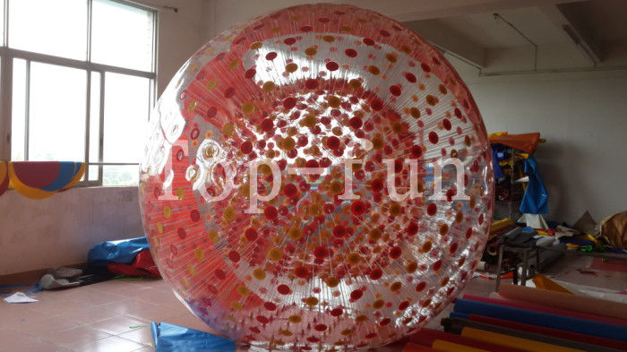 populärer transparenter aufblasbarer zorbing Ball 3m Durchmessers mit 1.0mm PVC-Plastik