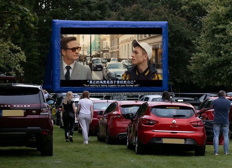 8m lange aufblasbare Kinoleinwand im Freien für Antrieb im Auto