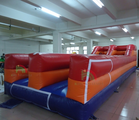 Outdoor aufblasbares Bungee Run Spiel für zwei Personen Herausforderung Rennen Dual Lanes Interaktive aufblasbare Spiele