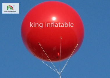 steigt rote aufblasbare Werbungs-Produkte 3m Durchmesser PVCs/riesige Werbung im Ballon auf
